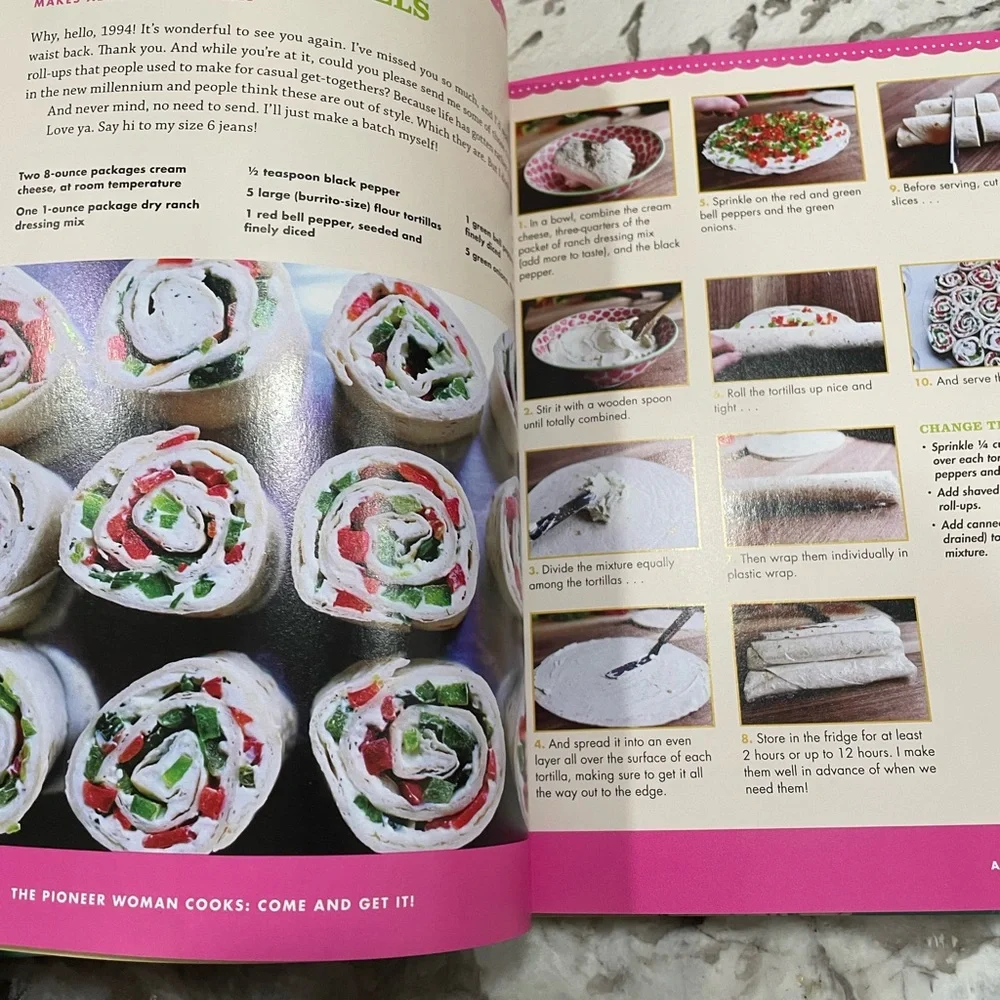 The Pioneer Woman Cookbook with Vibrant Floral Design